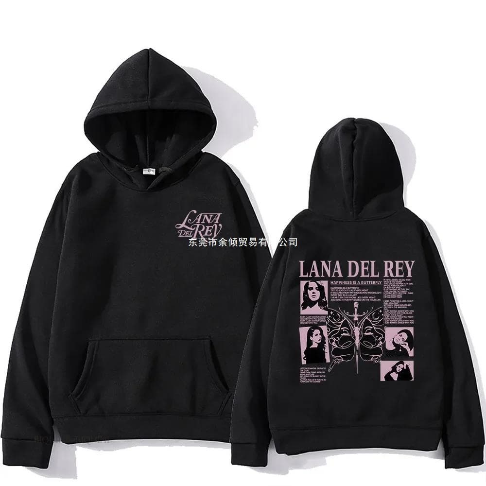 Lana Del Rey Hoodie Singer Graphic Print Men's Sweatshirt Long Sleeve Fleece Casual Pullover Autumn Winter