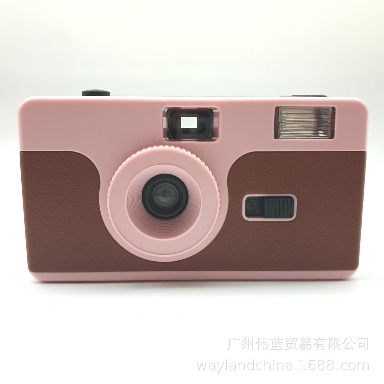 Brand New Pink Brown Film Camera Point and Shoot Non-Disposable Student Retro 35mm Birthday Gift with Flash