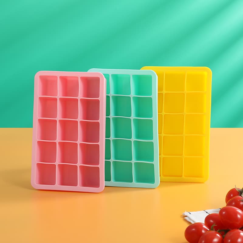 Silicone Ice Cube Tray for Home Use, Whiskey Ice Mold, Square and Round Ice Cube Maker for Cold Drinks, Cross-Border