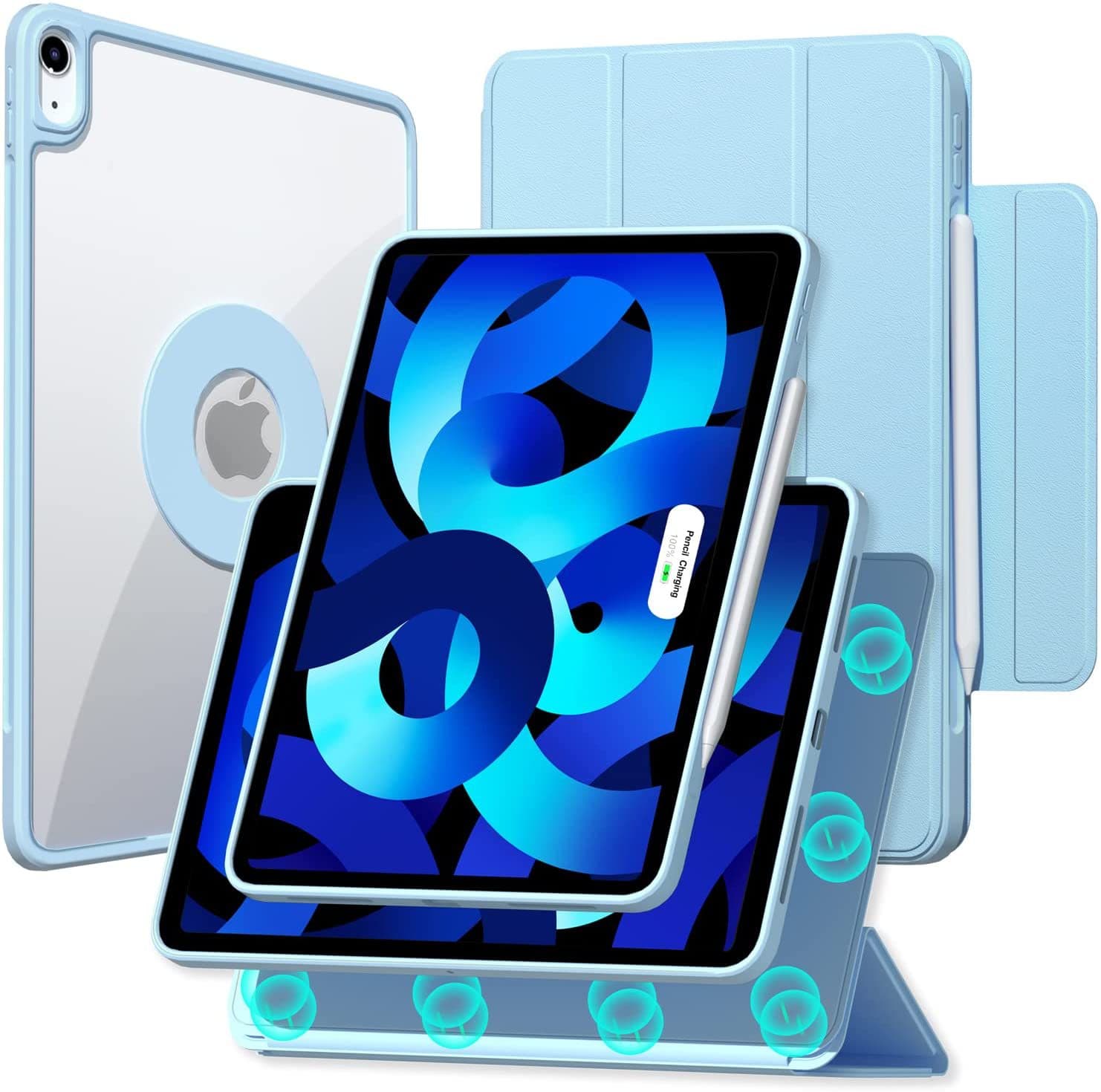 2026 iPad 11-inch Tablet Case 720° Rotating Air8 Full Coverage Magnetic Detachable Mini7 Shell