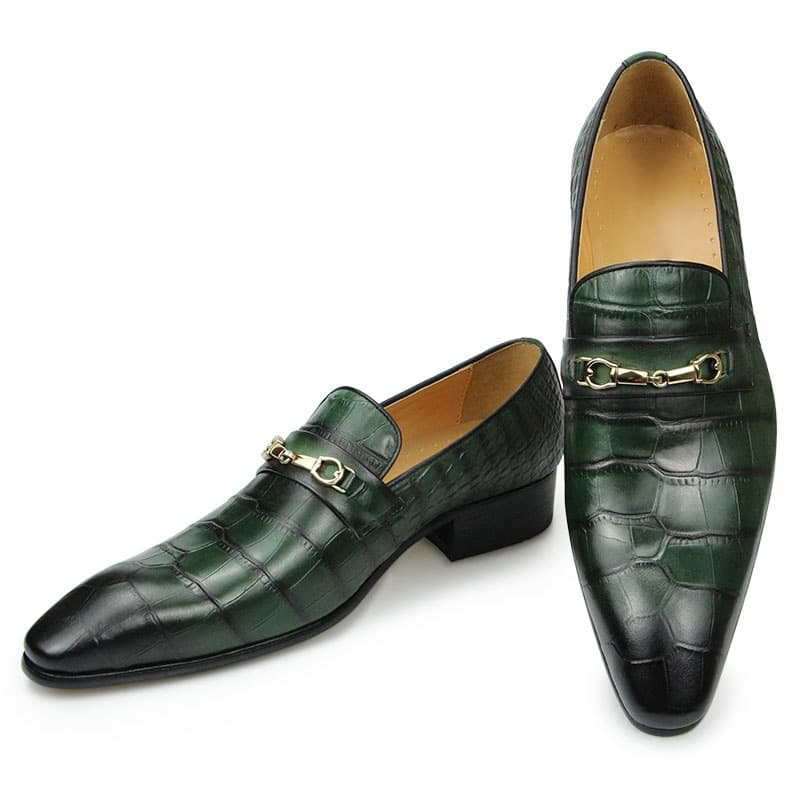 Men's Casual Leather Dress Shoes Vintage High Quality Luxury Metal Buckle Wedding Party Business Formal Oxfords