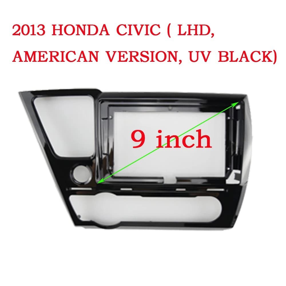 Honda Civic Navigation Trim Frame Compatible with 2013 HONDA CIVIC US Version Android Navigation Center Console Universal Panel