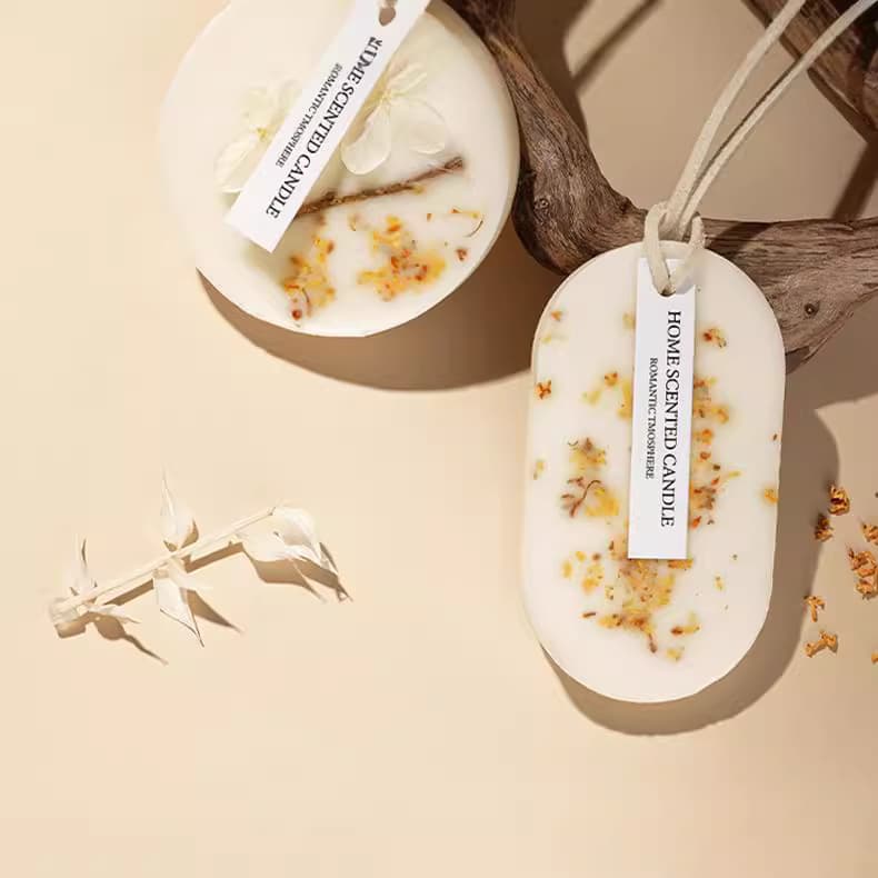 Osmanthus dried flower scented wax tablets for wardrobes, closets, home use, indoor bedrooms, deodorizing, long-lasting fragrance for clothes.