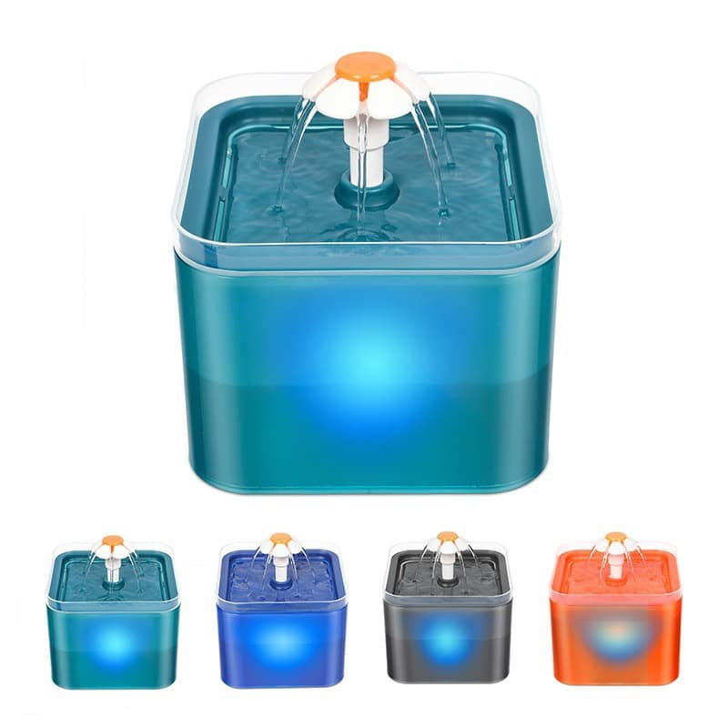 New Cat Pet Water Dispenser LED Night Light Dog Automatic Water Circulation Feeder 2L Dream Island Water Dispenser