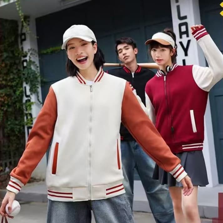 Custom baseball jacket hoodies, men's and women's work class uniforms, jackets, corporate culture shirts, group clothing, embroidery, logo printing.