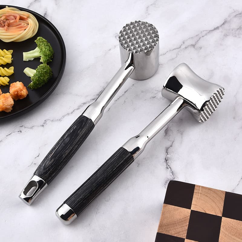 304 Stainless Steel Meat Tenderizer Hammer Home Use Steak Tendon Breaker Tenderizer Dual-Side Meat Pounder