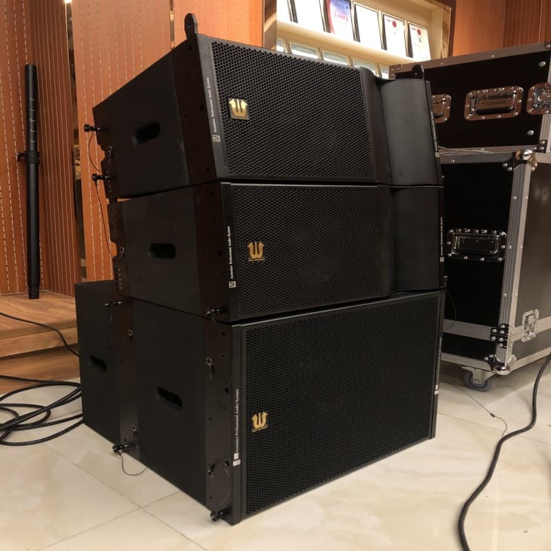 Active waterproof line array audio professional stage performance audio multi-functional hotel banquet hall audio manufacturer