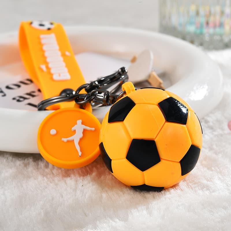 Creative Acrylic Soccer Ball Keychain Fan Souvenir Mini Gift Student Backpack Accessory Prize