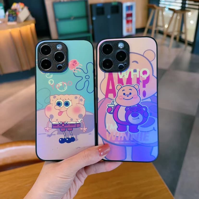 S60 Compatible with X300E IQOO Z11 Trendy Frosted Blue Light Cartoon Phone Case Full Coverage Precision Cutouts Eye Protection Cover