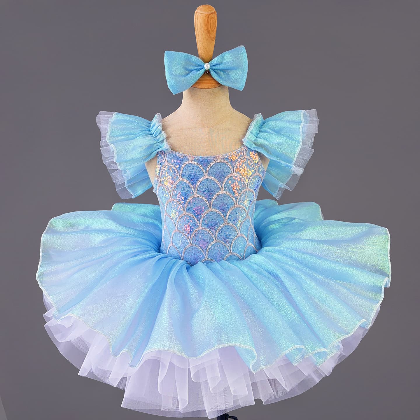 Children's Ballet Tutu Dress with Sequins, Little Swan Tulle Skirt, Stage Performance Costume for Girls