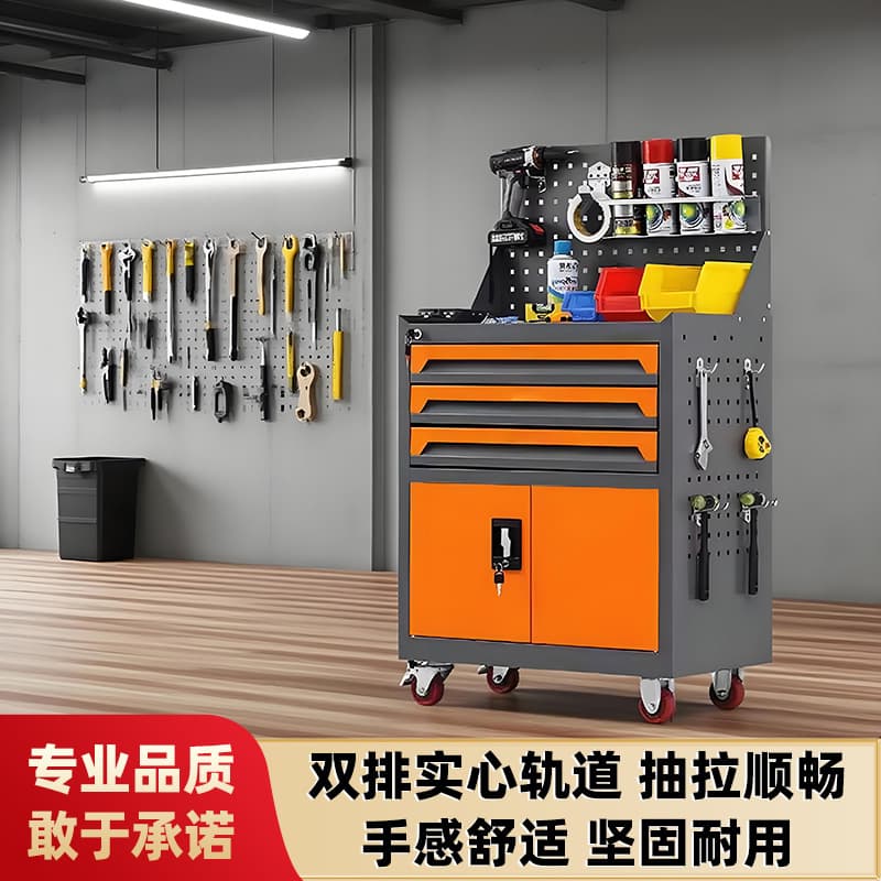 Thickened Auto Repair Tool Cart Drawer Hardware Repair Trolley Multi-Functional Heavy-Duty Tool Low Cabinet Workshop Workbench