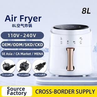 [Cross-border Custom] Air Fryer 8L Large Capacity Smart Air Fryer Home Oil-Free Fries Electric Fryer