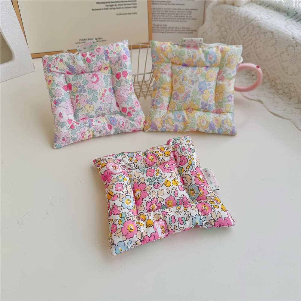 Small Floral Poplin Cotton Hand-Filled Cotton Niche Style Home Commodity Mobile Phone Mat Coasters Wholesale