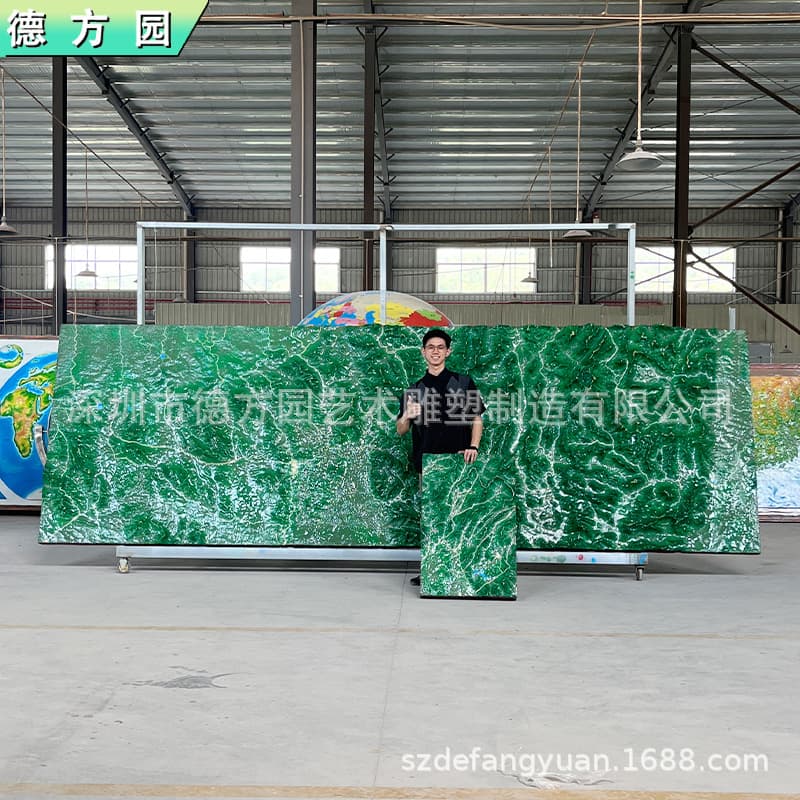 Custom Dabie Mountain Landform Sculpture Satellite Positioning Carved World Terrain Model Geography Garden Accessories