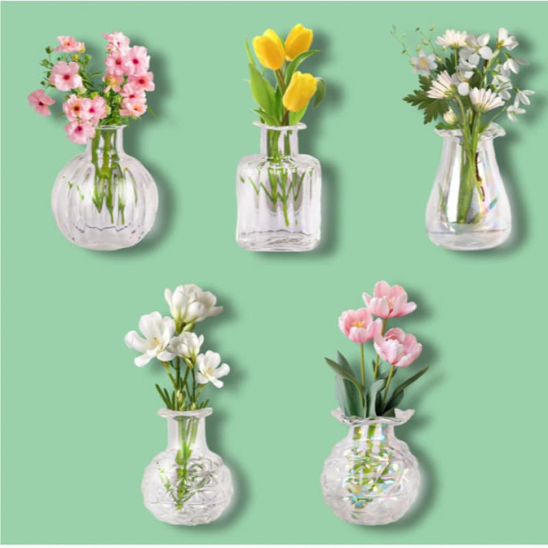 Cross-border Mini Vase Fridge Magnet Double-door Ceramic 3D Creative Decorative Home Ornament