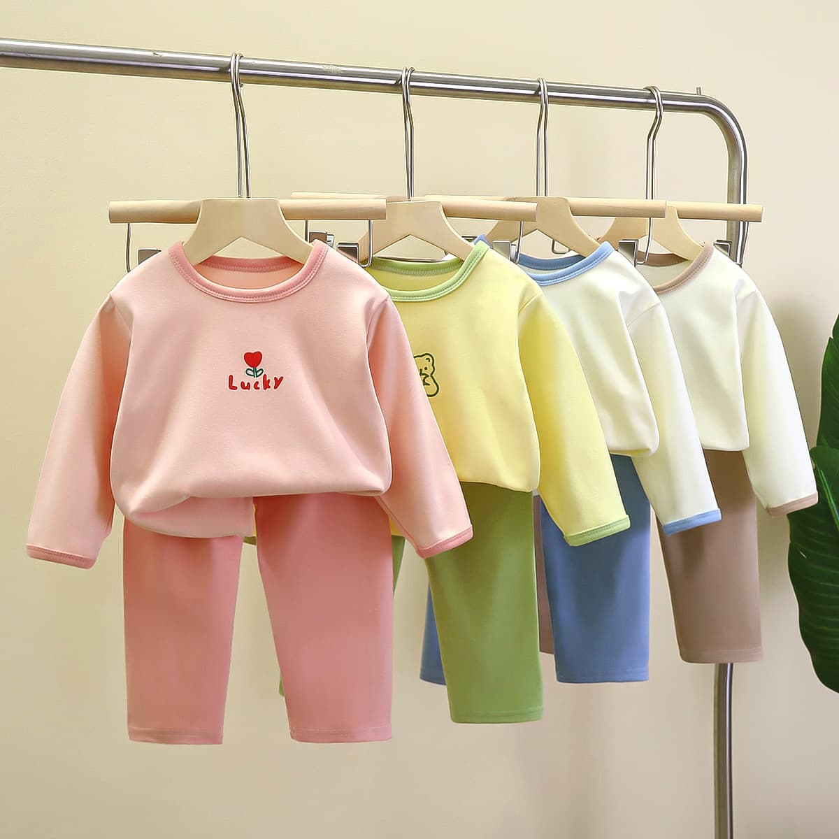 New style children's underwear sets, boys' loungewear, girls' pajamas, baby warm autumn children's clothing wholesale