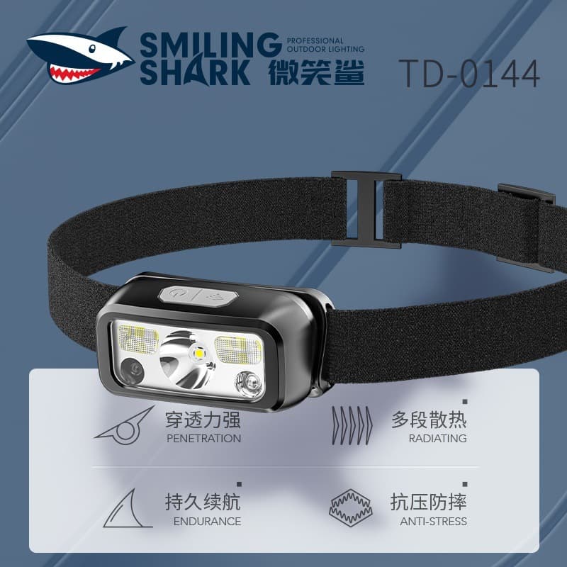 New Cross-Border Induction Headlamp Long-Lasting LED Night Fishing Strong Light Portable Super Bright Long-Range Work Fishing Head-Mounted