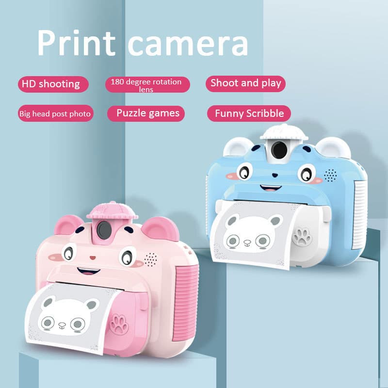Cross-Border Children's Instant Print Camera HD Photo Video Kids Gift Thermal Instant Imaging