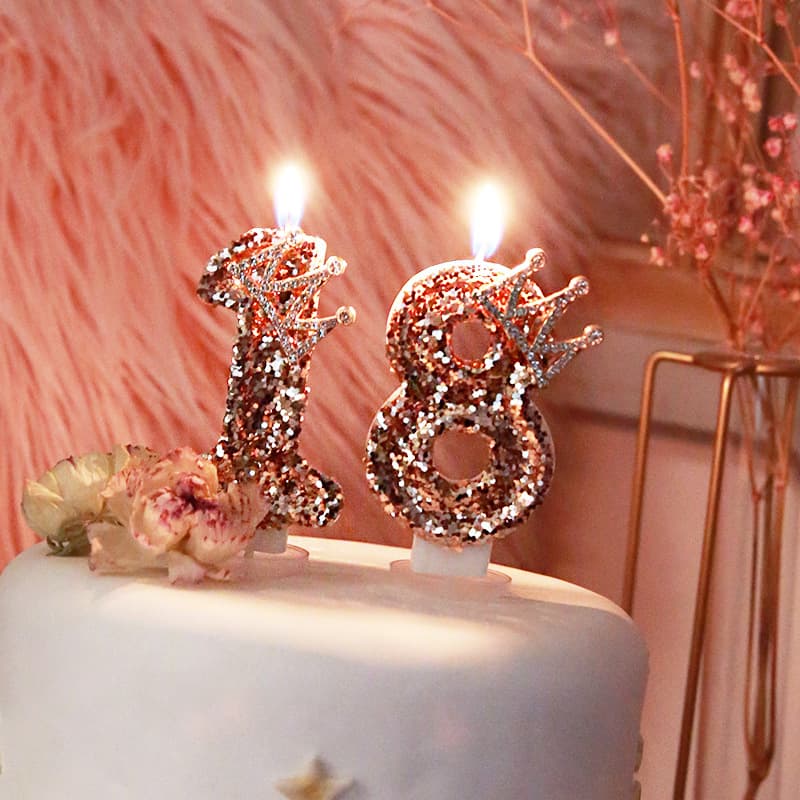 Ins-Style Baby Cake Decoration, First Birthday Scene Setup Insert, Birthday Number Candle Romantic Creative Trendy
