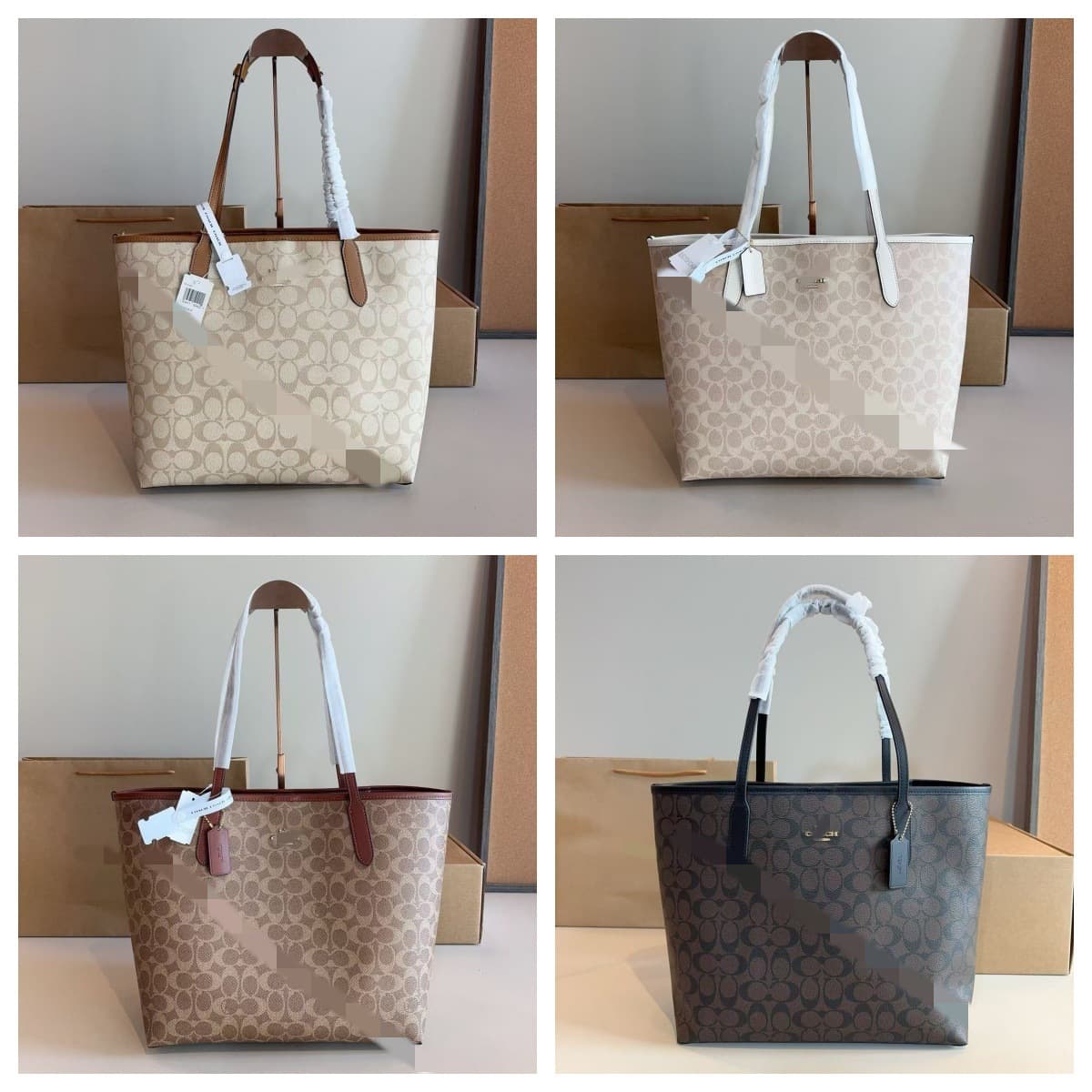 High-Quality Women's Bag New City33 Tote Bag Magnetic Snap Shopping Bag Classic Monogram Commuter Shoulder Large Capacity