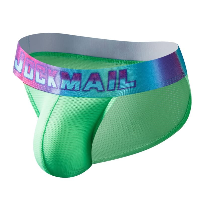 Low Waist Breathable Mesh Men's Underwear JOCKMAIL 2023 Sporty Triangle High Cut Sexy Knitted Nylon Briefs Antibacterial Butt Lifting