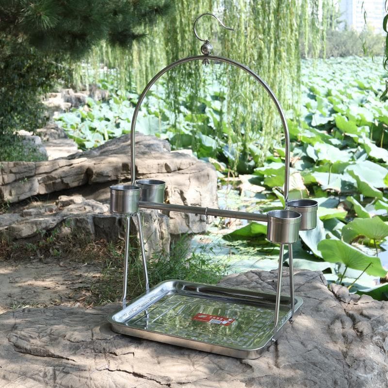 Parrot Bird Rack Station Cage Parrot Rack Stainless Steel Xuanfeng Large Parrot Bird Rack Station Rack Foot Chain Station Rod