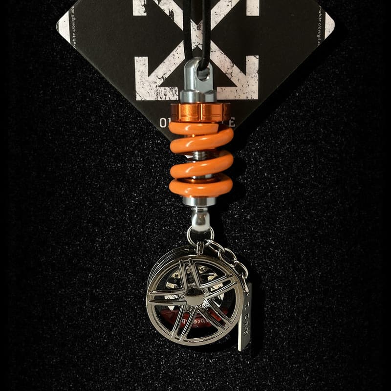 Custom Metal Wheel Car Hanging Ornament Personalized Shock Absorber Car Interior Decoration for Men Alloy