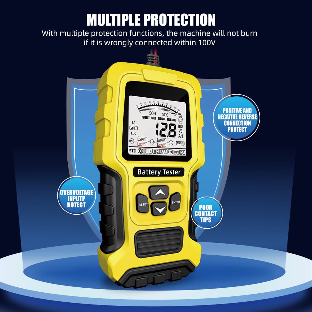 12V/24V Car Battery Internal Resistance Tester, New Smart Battery Tester with Digital Display