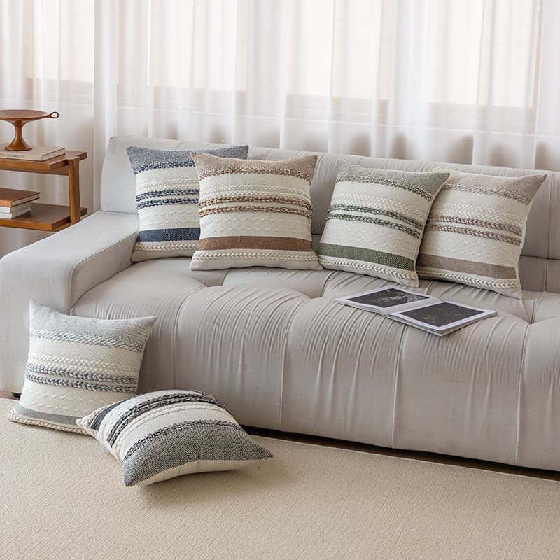 Instagram-style horizontal braided throw pillow/cushion suitable for living room, sofa, bedside, home, and car use.