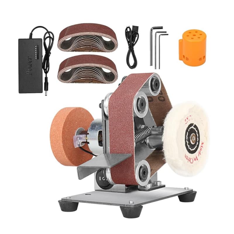 Micro Multi-functional Small Mini Electric Belt Sander Polisher Woodworking Sanding Knife Sharpening