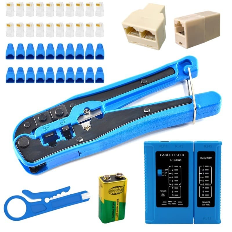 RJ45 multifunctional network cable clamp hardware combination home network installation test tool set