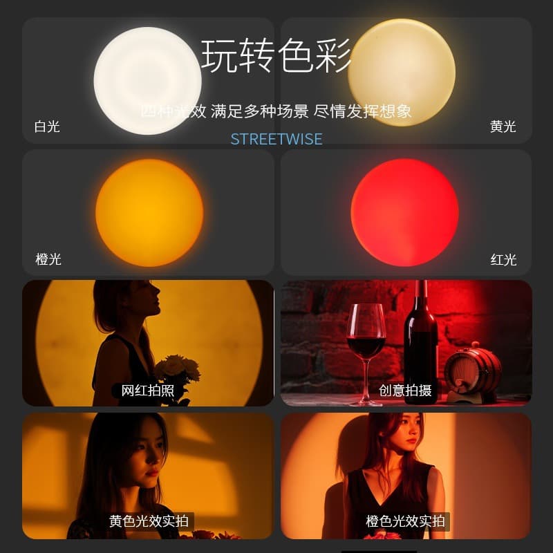New Multi-Light Photography Styling Tool Rechargeable RGB Fill Light Ambient Lamp for Photo Background Lighting