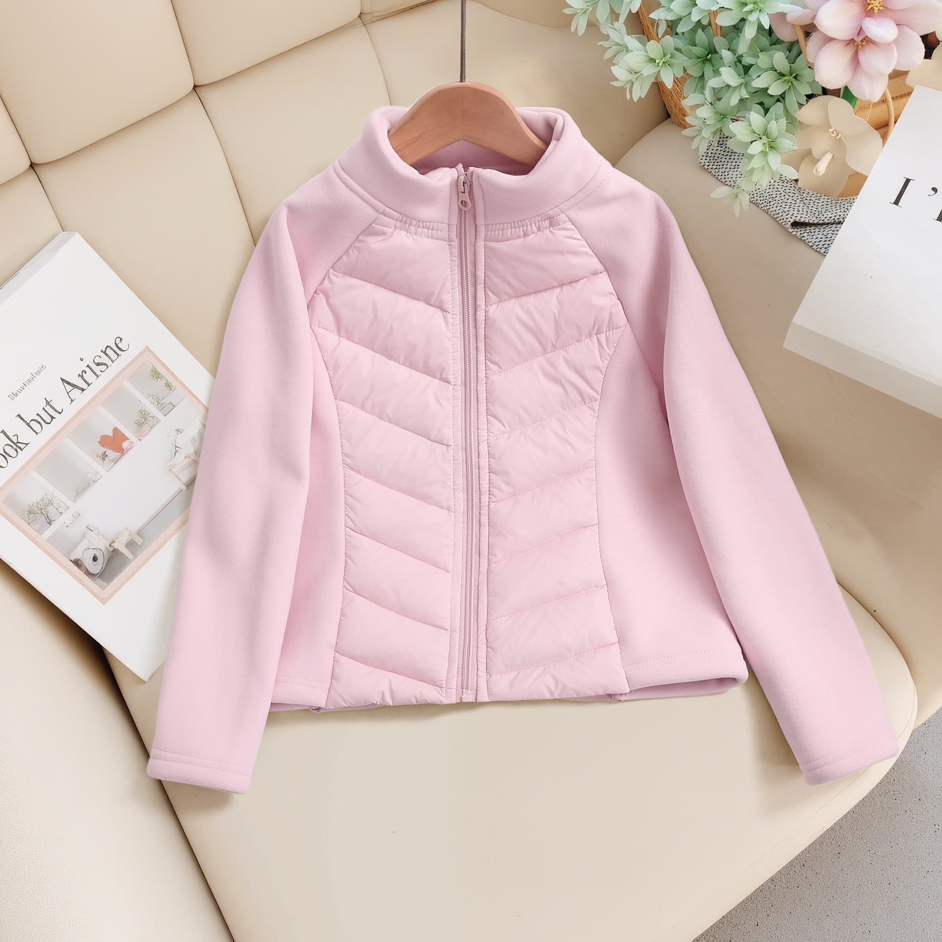 New Children's Lightweight Down Jacket Short Style, Winter Older Children's Girls' Student School Uniform Essential Warm Inner Layer for Underwear
