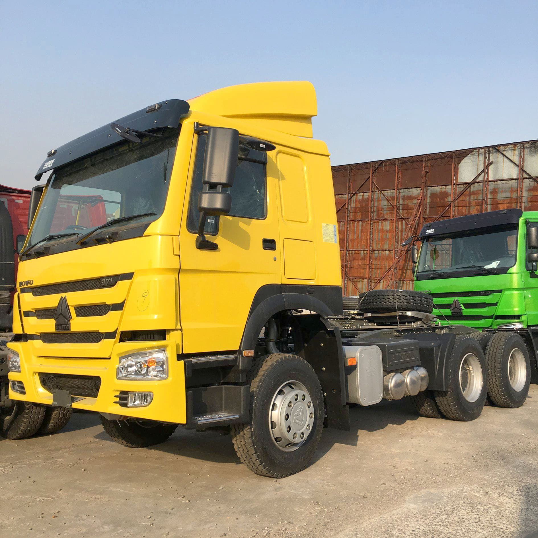 Sinotruk Howo 6x4 tractor unit for sale, dual-drive freight truck unit, 380hp tractor trailer unit.