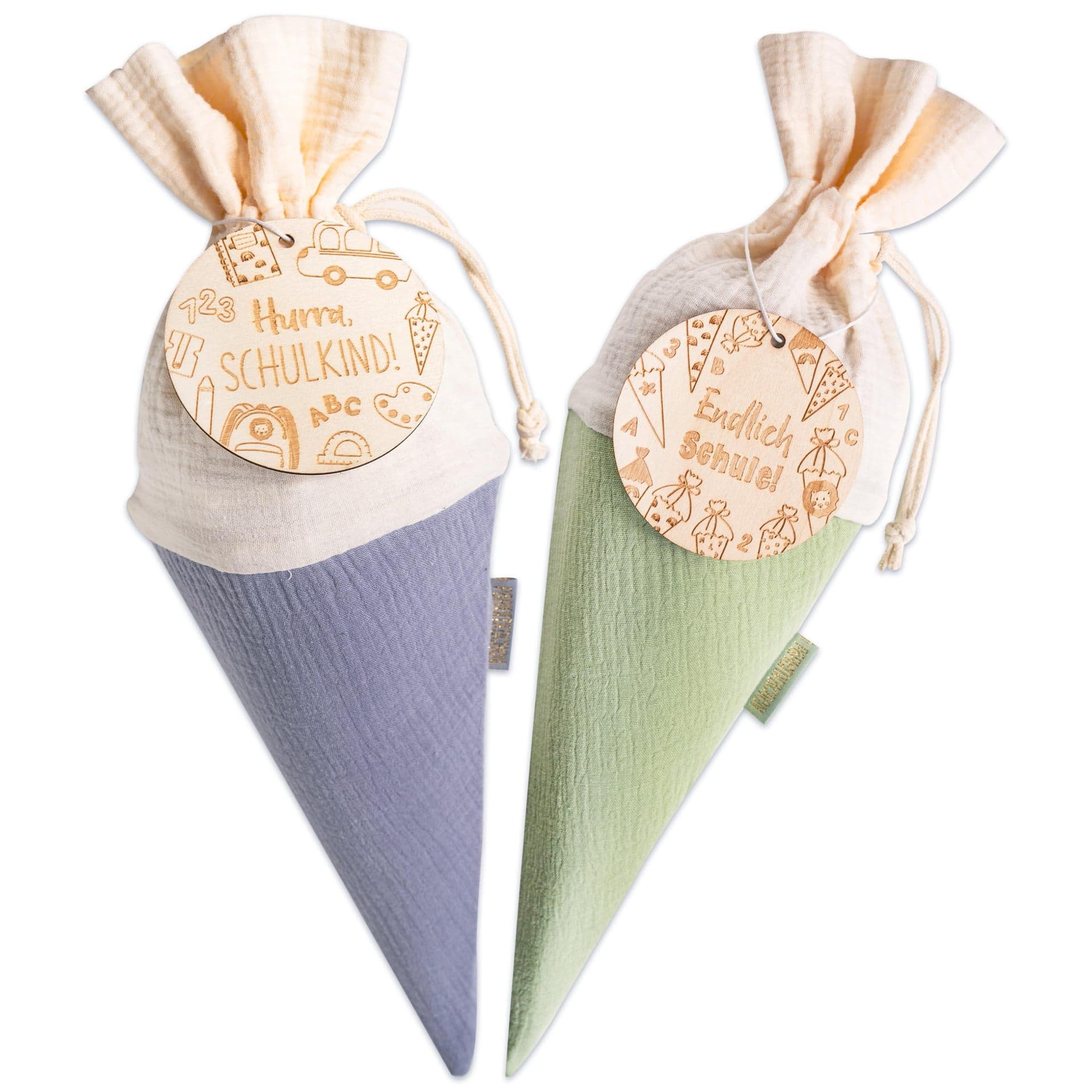 German Boys Girls Gift Bag School School Cone Filled Small Sugar Bag Student Cone 2 Piece Set Wholesale