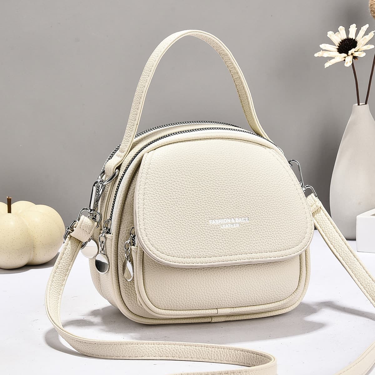 Cross-border Women's New Handbag Simple Fashion Small Round Bag Shoulder Crossbody Bag Versatile Commuter Women's Bag Wholesale
