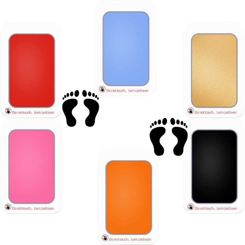 Baby footprint and handprint pads, anti-cross-infection hand and foot print pads, infant footprint print pads, non-stick ink pads.