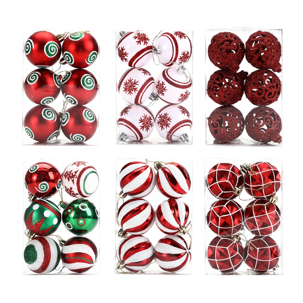 Amazon Best-Selling Christmas Ball Set, Holiday Ornaments, Festive Atmosphere Electroplated Christmas Balls, Painted Plastic Balls