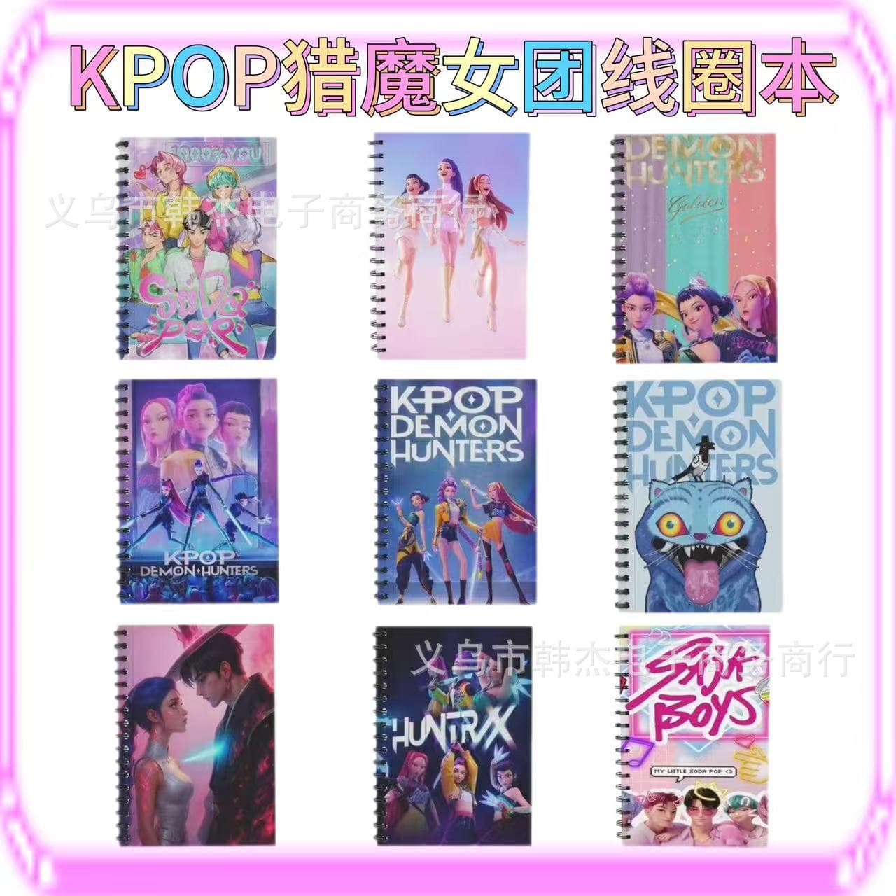 48-hour shipping K-pop demon hunter squad merchandise, student A6 notebooks, spiral-bound notepads
