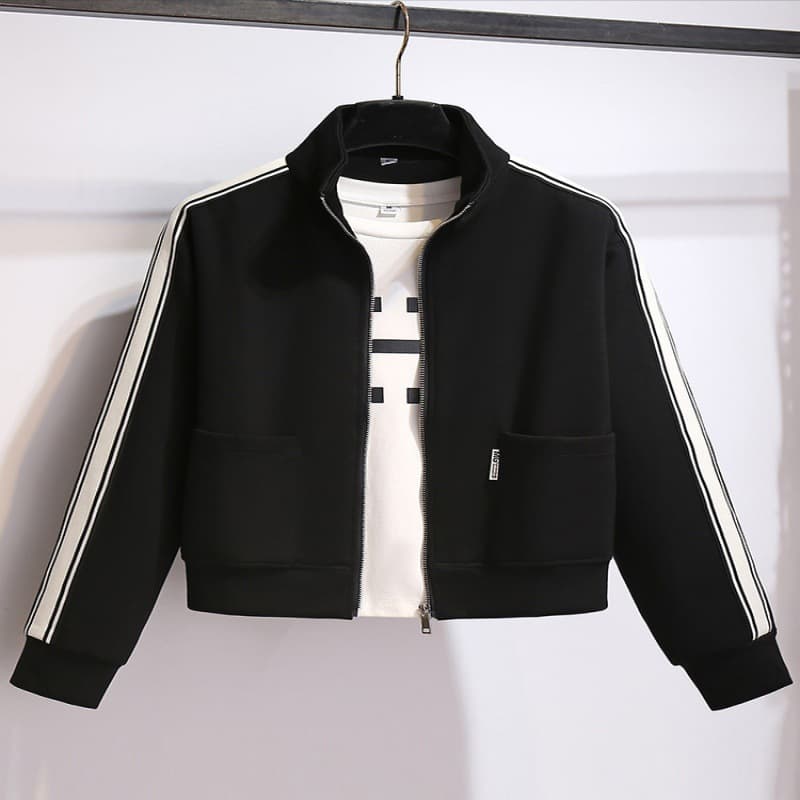 High-end 2026 early spring and autumn new thin casual sports cardigan jacket stand-up collar baseball jacket for women