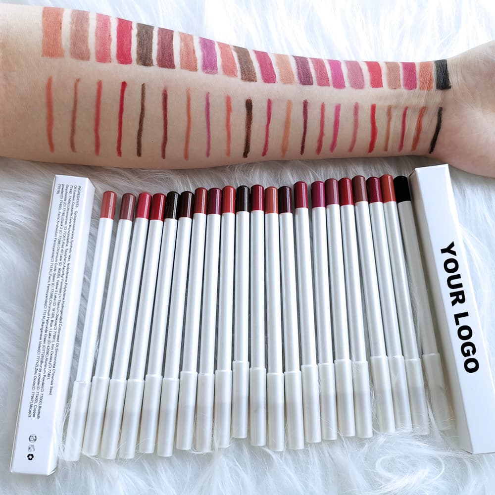Matte Lip Liner Smooth Easy Coloring White Pencil Lipstick Pen Natural Long-lasting Makeup for All Skin Types from Cyhc