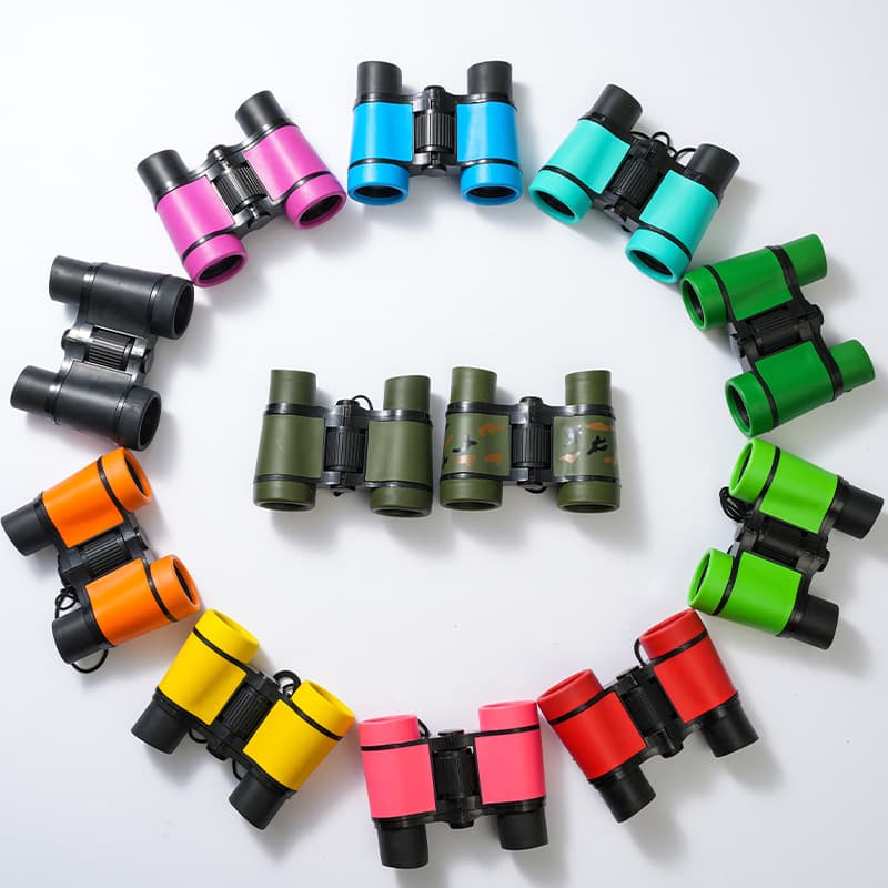 Hot Selling 4x Colorful Children's Binoculars with HD Optical Lenses, Outdoor Exploration Binocular Toy