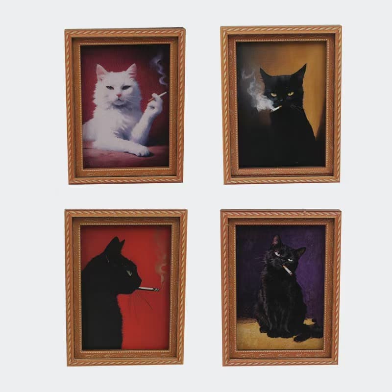 Wholesale Cat Fridge Magnets Wooden Soft Magnetic Fun Decorative Stickers Factory Direct Cat Fridge Magnets Wooden