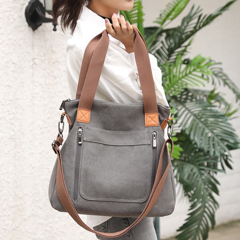 Crossbody bag new women's versatile portable large capacity women's bag canvas bag women's casual shoulder bag women's bag