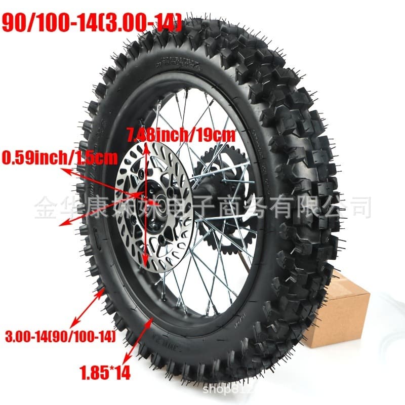 90/100-14 Tire for 125/140/150/160cc Dirt Pit Bikes Apollo TTR125 S