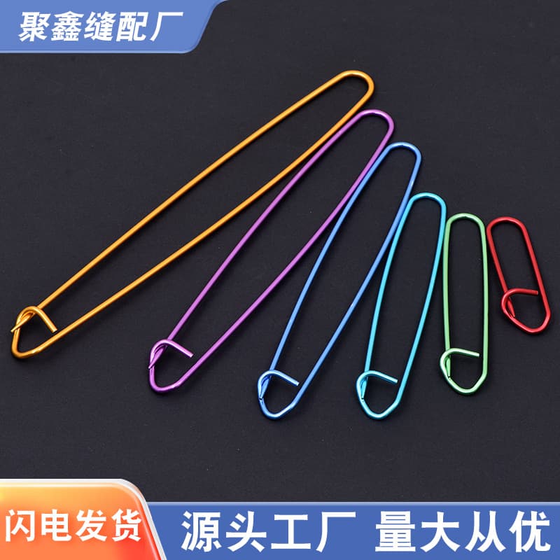 Wholesale Colorful Aluminum Stitch Markers Sweater Anti-Unraveling Clips Yarn Stitch Holders Knitting Tools