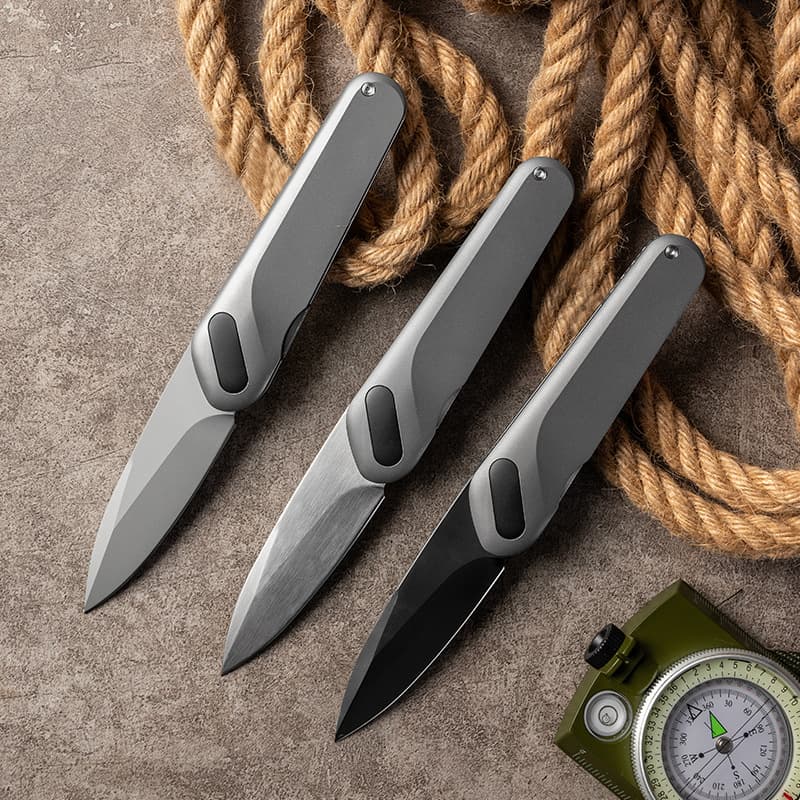 Outdoor survival all-in-one folding knife, camping multi-functional titanium alloy Damascus VG10 high hardness outdoor knife