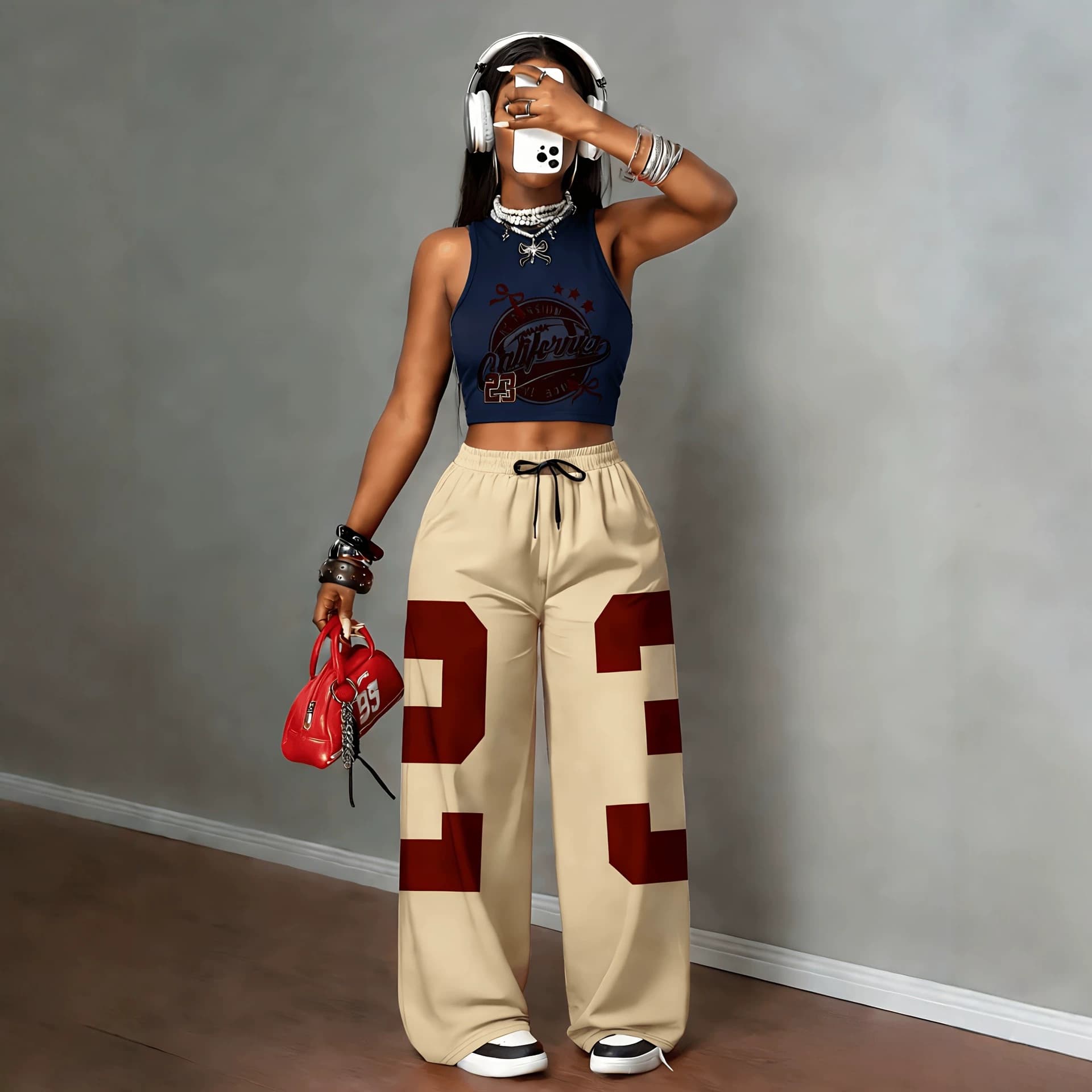 2026 Summer New Arrival AliExpress Cross-border European and American Fashion Short Sleeve T-shirt and Long Pants 3D Printed Sport Casual Set