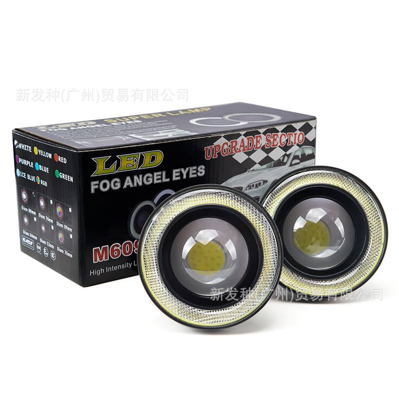 Car LED Fog Lamp 89mm COB Angel Eye Bull Eye Retrofit Fog Lamp Daytime Running Light 3.5 Inch