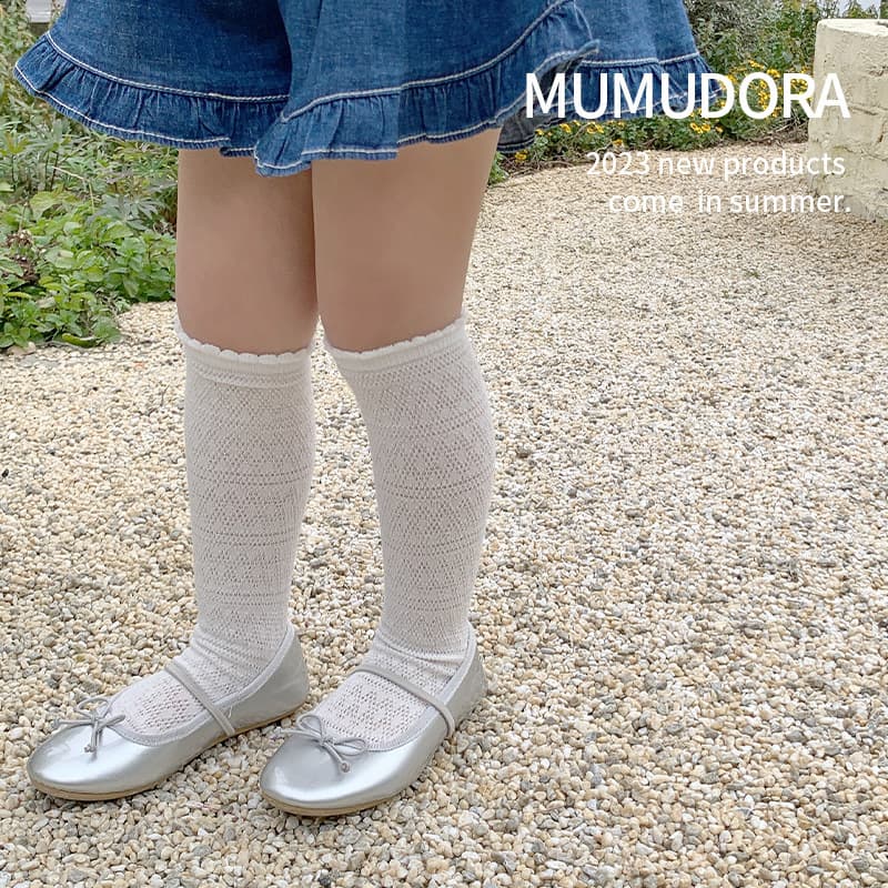 2023 New Summer Thin Children's Lace Socks, Kids Mid-Calf Socks, Mesh Breathable Mosquito-Proof Socks for Baby Boys and Girls
